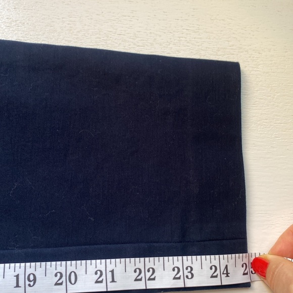 VINCE CAMUTO Ankle Pants Casual Mid Rise Navy Blue Slim Size 4 Cotton Blend EC - Picture 9 of 12